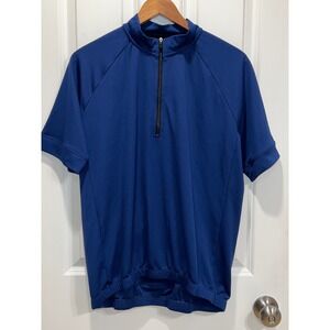 Catena Mens XL Navy Blue Cycling Jersey Short Sleeve Half Zip Performance Top